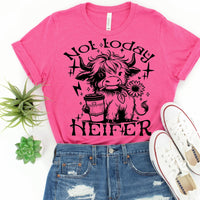 Not Today Heifer Graphic Tee with color options