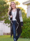 Feeling My Best Cardigan with Leopard & Stripe Details