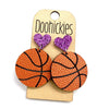 2" Custom I Heart Basketball Dangles - Sports Earrings