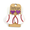 1.9" Custom I Heart Baseball Dangles - Sports Earrings