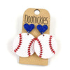 1.9" Custom I Heart Baseball Dangles - Sports Earrings