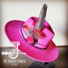 Boho Western Felt Hat w/ Choice of Turquoise Hat Accent-Magenta 981g