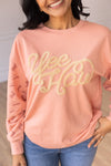 Yee Haw Blush Pink Pullover