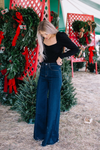 The Loretta Trouser Jean in Dark Wash