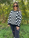 All Checkered Out Sweater in Four Colors