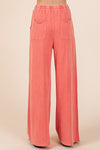 Mittoshop Mineral Wash French Terry Drawstring Wide Leg Pants