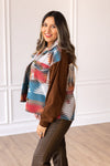 Corduroy Canyons Aztec Print Shacket