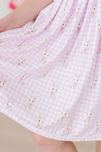 Baby Bunnies 3/4 Sleeve Ruffle Twirl Dress