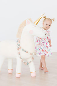 Unicorn Wish 3/4 Sleeve Pocket Twirl Dress