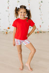 Patriotic Plaid Twirl Shorts