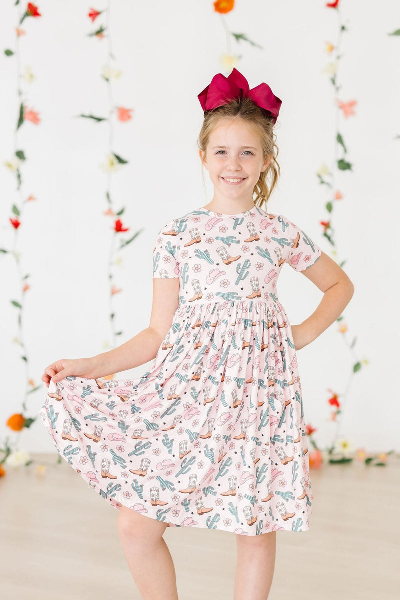 Cactus Cowgirl S/S Pocket Twirl Dress