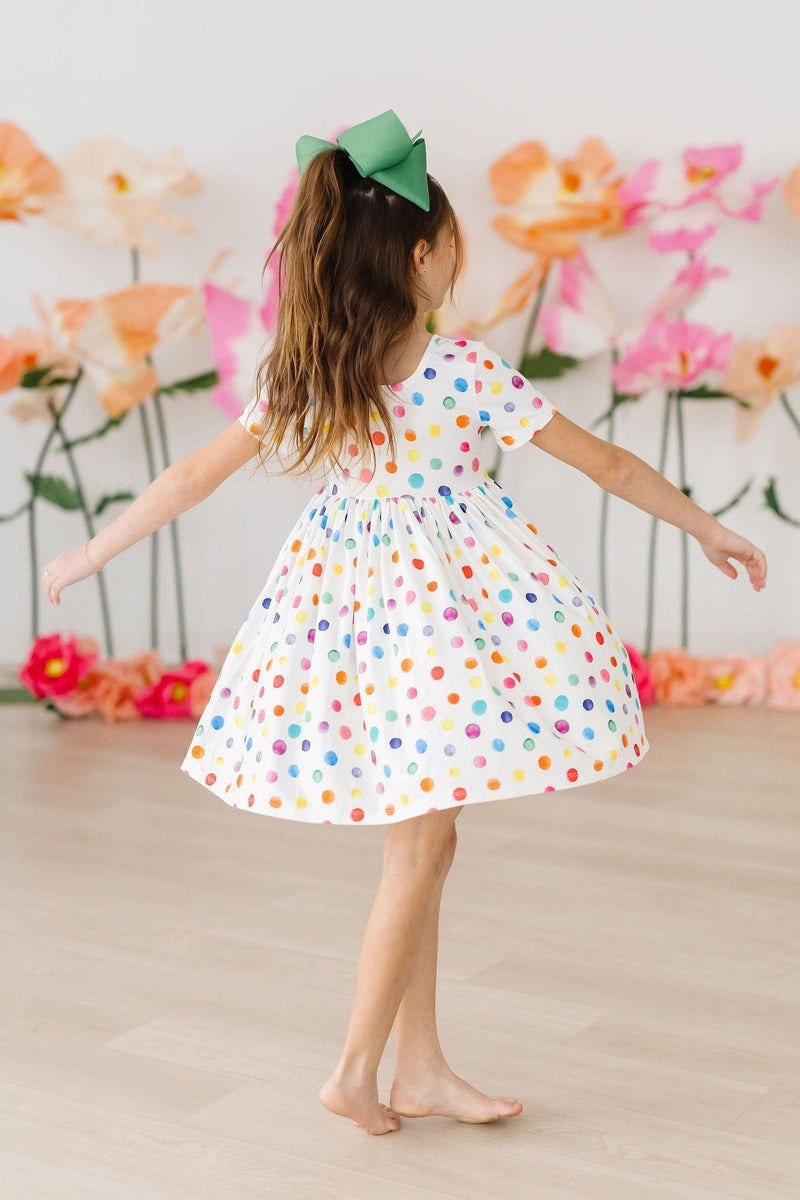 Colorful Dots S/S Pocket Twirl Dress