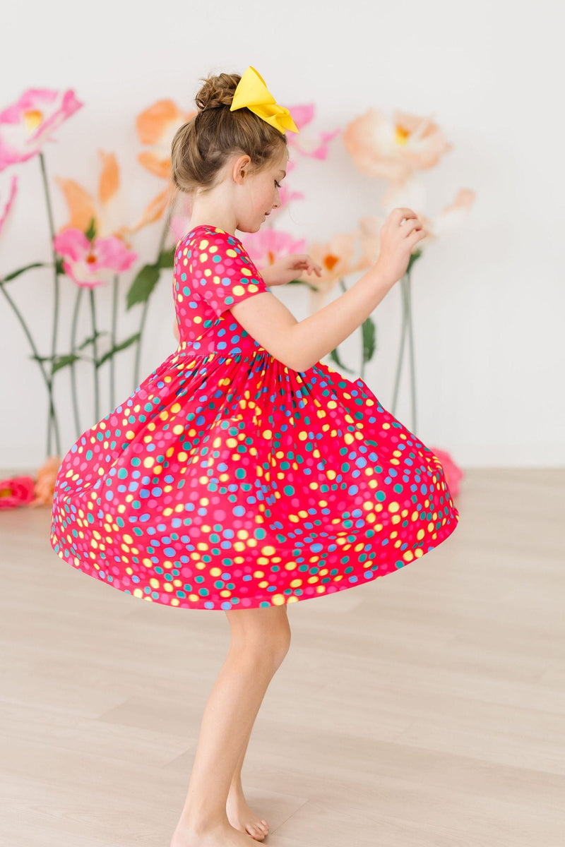 Polka Dot Party S/S Pocket Twirl Dress