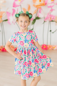 Wildflower Wishes S/S Pocket Twirl Dress