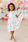 Fairy Princess Flutter Sleeve Twirl Dress