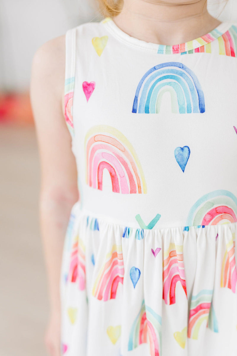 Radiant Rainbows Tank Twirl Dress