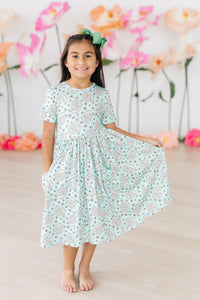 Spring Snails S/S Pocket Twirl Dress