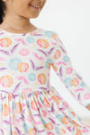 Spooky Sweetheart 3/4 Sleeve Pocket Twirl Dress