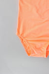 Neon Coral S/S Flutter Sleeve Leotard