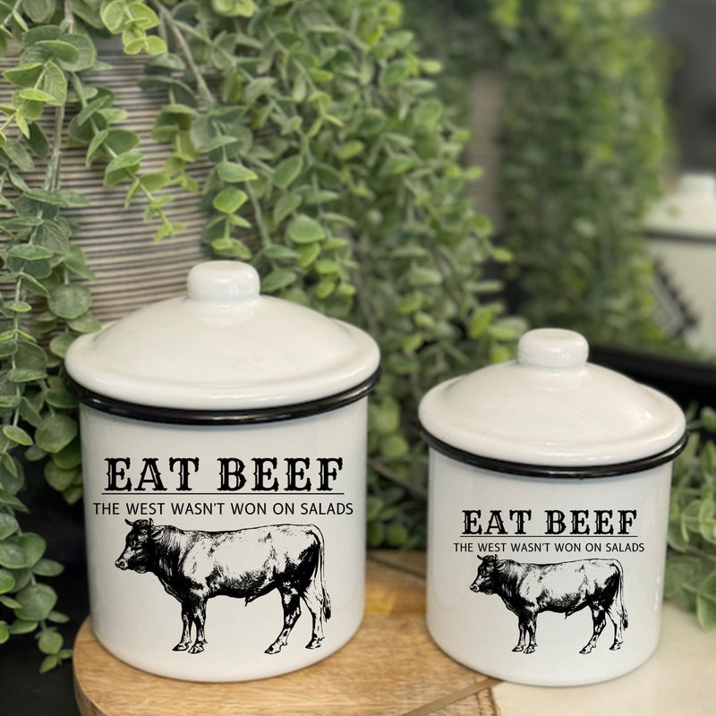 Eat Beef Canisters
