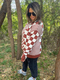 All Checkered Out Sweater in Four Colors