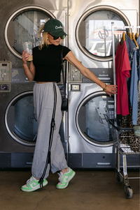 The Maggie Bow Joggers in Grey