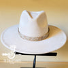 Boho Western Felt Hat w/ Choice of Genuine Leather Hat Band-Bone 980b