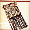 MEDIUM Crossbody Handbag w/ Leopard Hair-on-Hide Full Fringe 511K