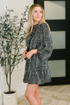 A Cheeky Little Time Tiered Dress in Black