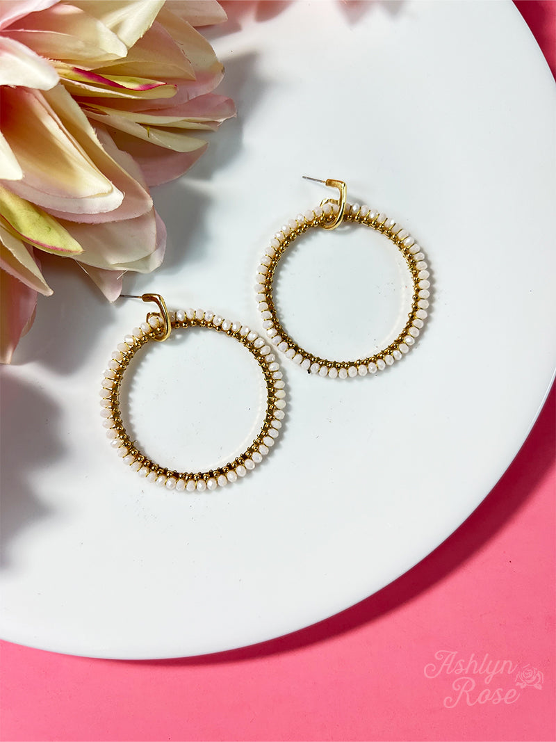 A Bunch of Hoopla Earrings in Cream