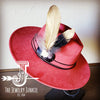 Boho Western Hat w/ Choice of Feather Hat Band-Rust 982g