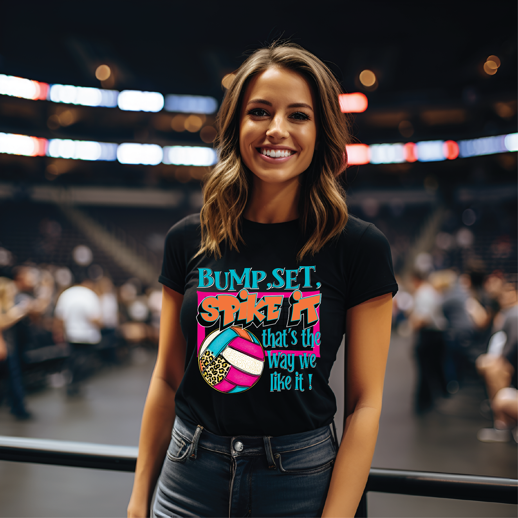Bump Set Spike- Volleyball Graphic T-Shirt