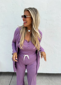 PREORDER: Soft Landing Romper and Cardigan Set in Five Colors