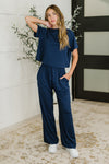 PREORDER: Casual Top and Bottom Set in Navy