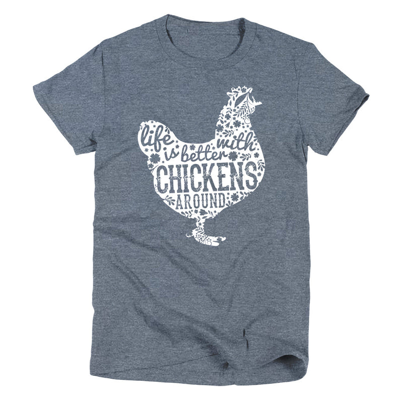 Life is Better with Chickens Around | Kid's T-Shirt | Ruby’s Rubbish®