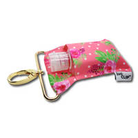 Coral Floral SaniClip Hand Sanitizer Holder - made to order