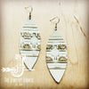 Narrow Leather Oval Earrings-Gilded Navajo 217y