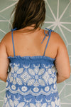 The Venice Maxi Skirt Set in Denim Blue