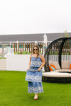 The Venice Maxi Skirt Set in Denim Blue