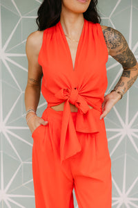 The Jemma Jumpsuit in Red