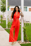 The Jemma Jumpsuit in Red