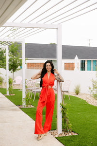 The Jemma Jumpsuit in Red