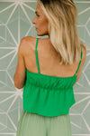 The Cora Top in Kelly Green