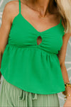 The Cora Top in Kelly Green