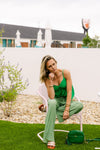 The Cora Top in Kelly Green