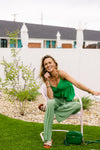 The Cora Top in Kelly Green
