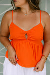 The Cora Top in Orange