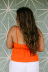 The Cora Top in Orange