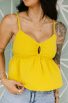 The Cora Top in Chartreuse