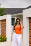 The Cora Top in Orange